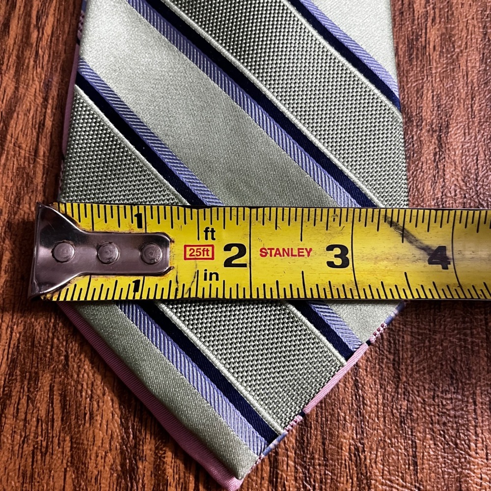 Michael Kors Necktie Mens OS Multicolor Silk Blend Bundle Striped Geometric Tie - Picture 13 of 16